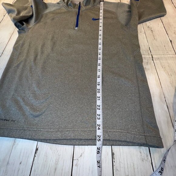 Nike Therma-Fit Fleece Pullover 1/4 Zip Men's Size S Blue & Gray - Picture 6 of 6